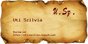 Uti Szilvia névjegykártya